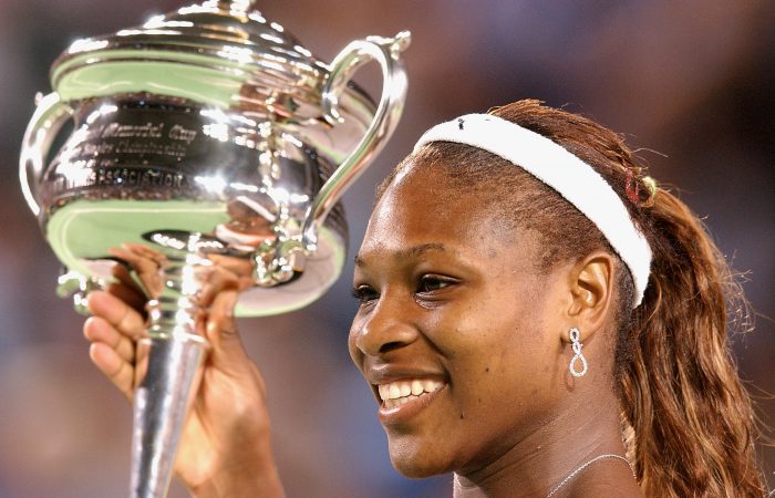 CHAMPION: Serena Williams celebrates her first Australian Open title in 2003. Picture: Getty Images CHAMPION: Serena Williams celebrates her first Australian Open title in 2003. Picture: Getty Images