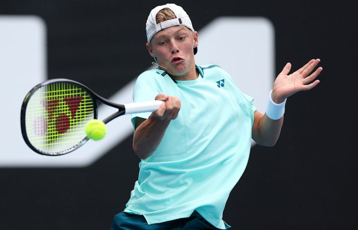 2024 Australian Open - Junior Championships Cruz Hewitt in action. Photo: Getty Images