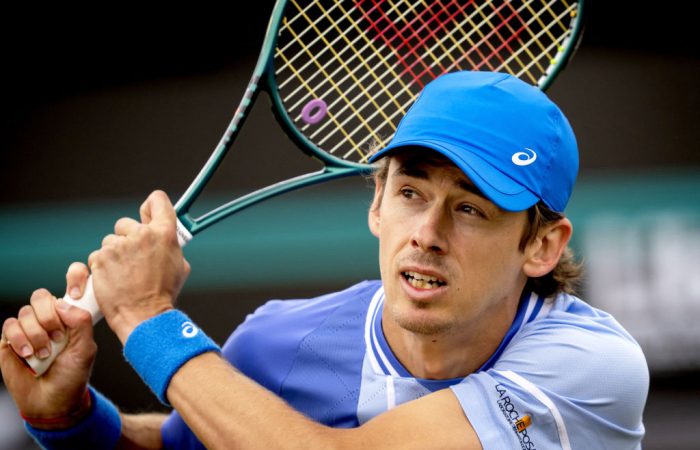 Alex de Minaur in action at 's-Hertogenbosch. Picture: Getty Images