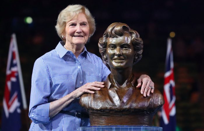 Beryl Collier (nee Penrose) at her Australian Tennis Hall of Fame induction at Australian Open 2017. Picture: Getty Images Beryl Collier (nee Penrose) at her Australian Tennis Hall of Fame induction at Australian Open 2017. Picture: Getty Images