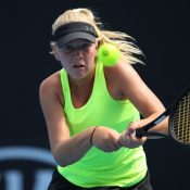 Amber Marshall is through to her first junior Grand Slam third round (Photo by Mark Kolbe/Getty Images)