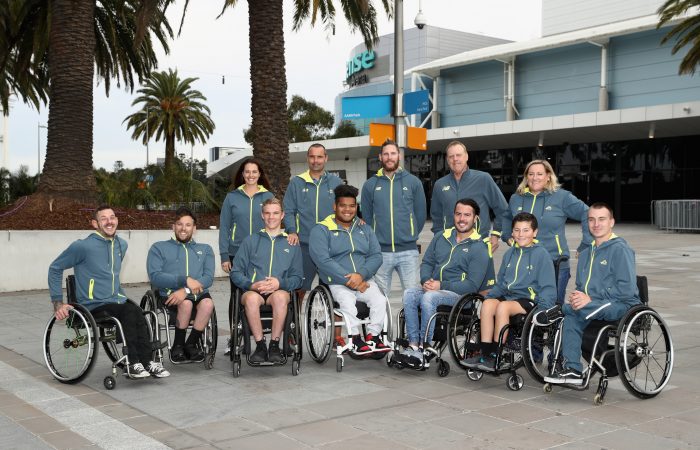 MELBOURNE, AUSTRALIA - MAY 02:  World Cup Team members pose during the Tennis Australia World Cup Team Shoot on May 2, 2018 in Melbourne, Australia.  (Photo by Robert Cianflone/Getty Images)