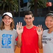(L-R) Matthew Romios, Ismail Bagdas and Jeanette Lin; Elizabeth Xue Bai