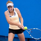 Michaela Haet in action at the December Showdown; Mae Dumrigue