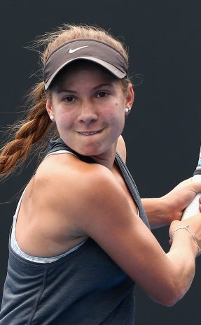 Michaela Haet competes in the 2016 December Showdown; Getty Images