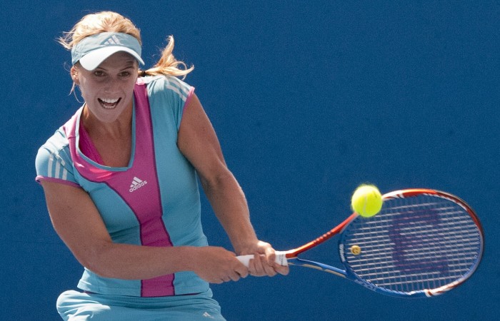 Isabella Holland at the Australian Open 2012 Playoff; Mae Dumrigue