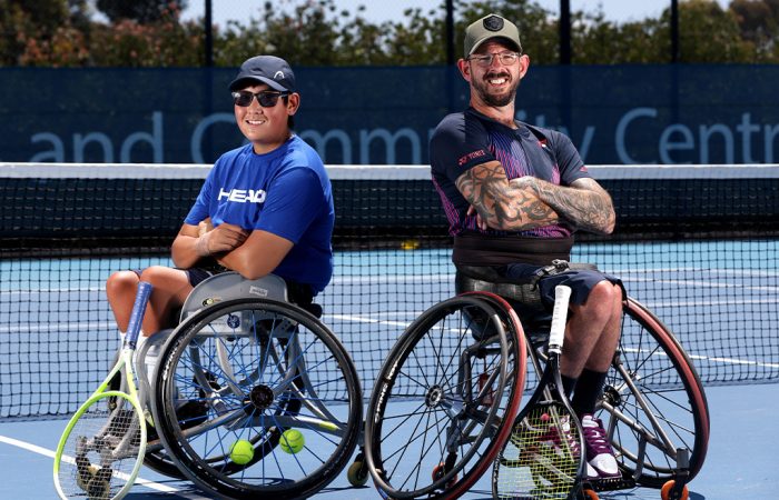 Jin Woodman and Heath Davidson Jin Woodman and Heath Davidson (Hamish Blair/Tennis Australia)