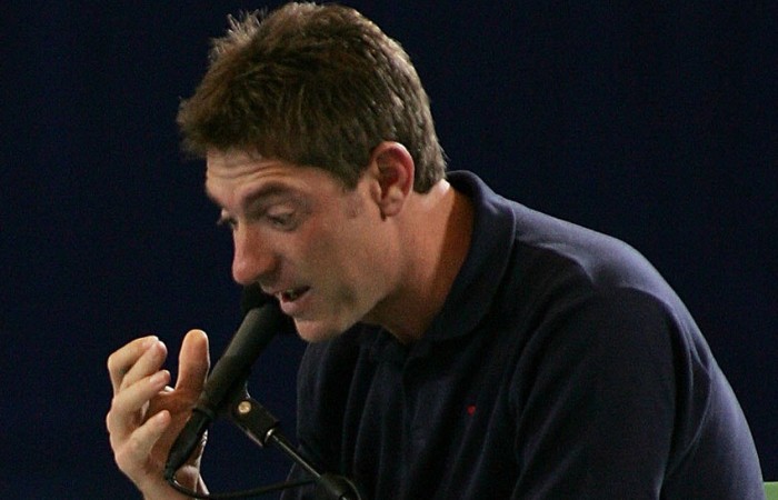 John Blom John Blom in action at the Hopman Cup; Getty Images