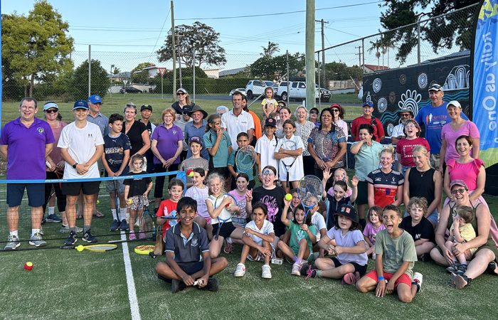 Kempsey Tennis Club members welcome the Australian Tennis Foundation's Rally as One Roadshow.