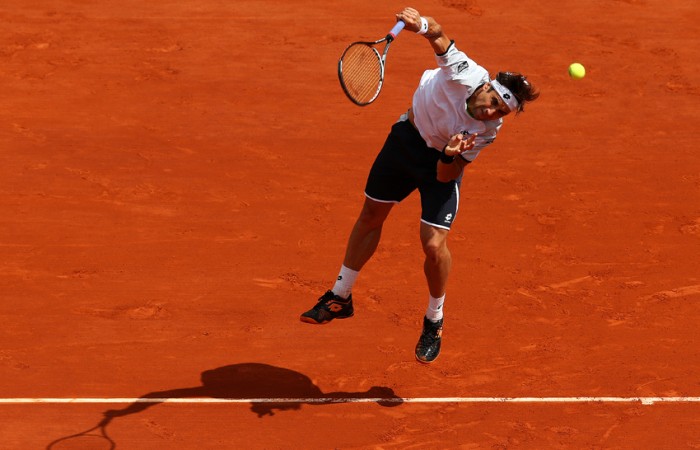 David Ferrer David Ferrer of Spain deploys a kick-serve at the 2013 French Open in Paris, France; Getty Images