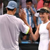 Jason Kubler and Maddison Ingils celebrate victory at AO 2023.