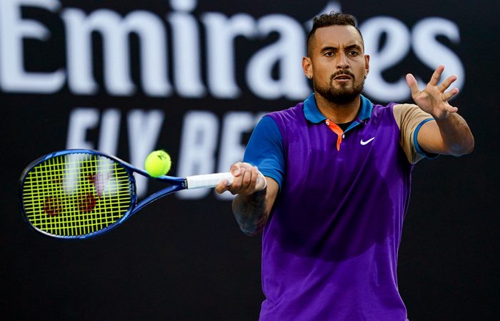 Nick Kyrgios competes at the Murray River Open. Nick Kyrgios competes at the Murray River Open.