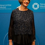 Margaret Court on the blue carpet at the 2014 Newcombe Medal Australian Tennis Awards; Elizabeth Xue Bai