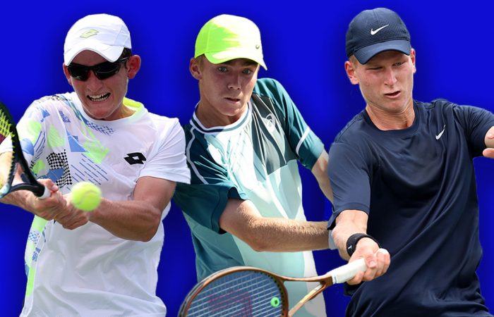 Charlie Camus, Hayden Jones and Pavle Marinkov are finalists at the 2023 Australian Tennis Awards. Charlie Camus, Hayden Jones and Pavle Marinkov are finalists at the 2023 Australian Tennis Awards.