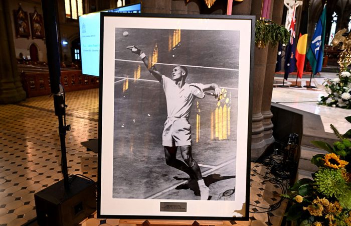 Neale-Fraser Australian great Neale Fraser was honoured at a state funeral in Melbourne; Getty Images