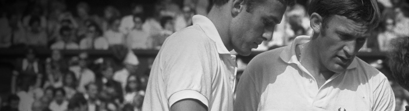 John Newcombe (left) and Tony Roche, Wimbledon. GETTY IMAGES