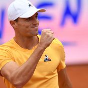 Chris O'Connell celebrates victory over Alexander Zverev in Germany; Getty Images 