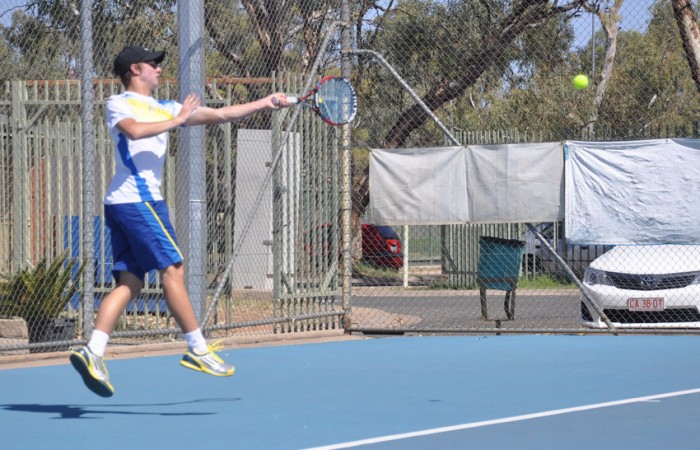 Omar Jasika Alice Springs Pro Tour Omar Jasika clubs a forehand en route to victory over No.2 seed Alex Bolt at the Alice Springs Tennis International Pro Tour event; Tennis Australia