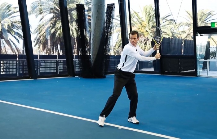 Scott Draper, 0ne handed backhand