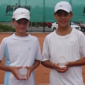 Kody Pearson from NSW (left) and Moerani Bouzige from QLD
