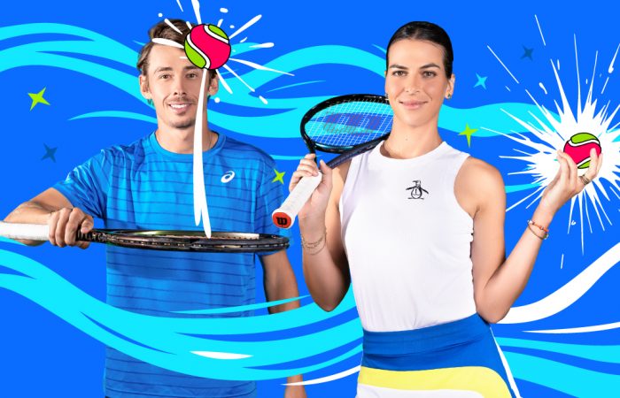 Alex de Minaur and Ajla Tomljanovic are the new Hot Shots Tennis ambassadors. Alex de Minaur and Ajla Tomljanovic are the new Hot Shots Tennis ambassadors.