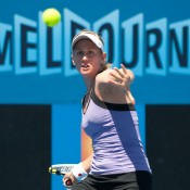 Jessica Moore reached the quarterfinals of the Australian Open 2013 Playoff without having dropped a set.