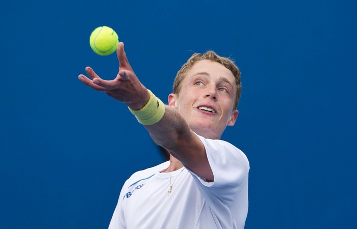 Marc Polmans needed his best tennis to book a place in the 18/u Australian Championships; Elizabeth Xue-Bai Marc Polmans needed his best tennis to book a place in the 18/u Australian Championships; Elizabeth Xue Bai