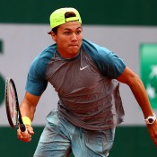Akira Santillan in action at Roland Garros 2014; Getty Images