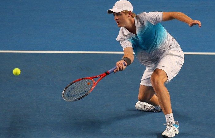 Luke Saville plays a forehand in his mixed doubles match partnered with Samantha Stosur of Australia against Sania Mirza of India and Bob Bryan of USA during day five of the 2013 Australian Open at Melbourne Park on January 18, 2013 in Melbourne, Australia; Getty Images Luke Saville plays a forehand in his mixed doubles match partnered with Samantha Stosur of Australia against Sania Mirza of India and Bob Bryan of USA during day five of the 2013 Australian Open at Melbourne Park on January 18, 2013 in Melbourne, Australia; Getty Images