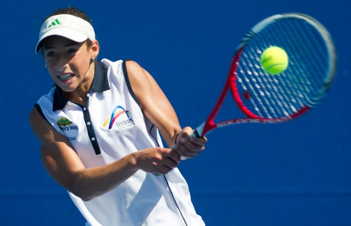 Seone Mendez, December Showdown, Optus 14s Australian Teams Championships, Melbourne Park, 2012. XUE BAI Seone Mendez, December Showdown, Optus 14s Australian Teams Championships, Melbourne Park, 2012. XUE BAI