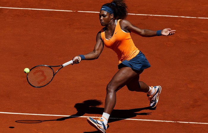 Serena Williams tracks down a ball at the recent Mutua Madrid Open; Getty Images