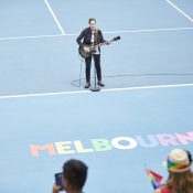 Seth Garth performing the Australian national anthem during the Glam Slam finals at Australian Open 2020. Picture: Tennis Australia Seth Garth performing the Australian national anthem during the Glam Slam finals at Australian Open 2020. Picture: Tennis Australia