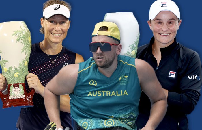 Australian stars Sam Stosur, Dylan Alcott and Ash Barty Australian stars Sam Stosur, Dylan Alcott and Ash Barty