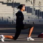 Anne Keothavong Anne Keothavong of Great Britain stretches during the Argentina and Great Britain Fed Cup tie in April 2013; Getty Images