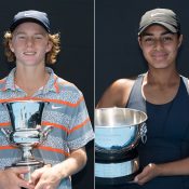 Dane Sweeny (L) and Annerly Poulos won the 16/u Australian Championships (photo credit Elizabeth Xue Bai)