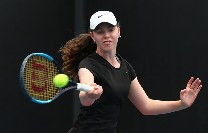 Talia Gibson in action at the December Showdown at Melbourne Park. (Getty Images)