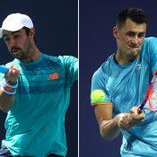 Jordan Thompson (L) and Bernard Tomic (Getty Images)