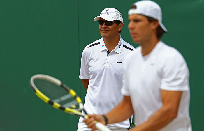Toni Nadal (left) and Rafael Nadal, Wimbledon, 2011. GETTY IMAGES Toni Nadal (left) and Rafael Nadal, Wimbledon, 2011. GETTY IMAGES