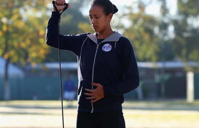 Heather Watson, Training. GETTY IMAGES