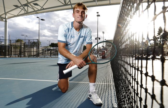 Tristan Schoolkate at Pat Rafter Arena earlier this year; Tennis Australia 