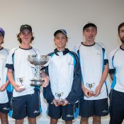 Sproule Stephens Cup 14/u winners from Victoria: (L-R) Amor Jasika, Cooper White, Darcy Nicholls and Brett McLennan; photo credit Elizabeth Xue Bai