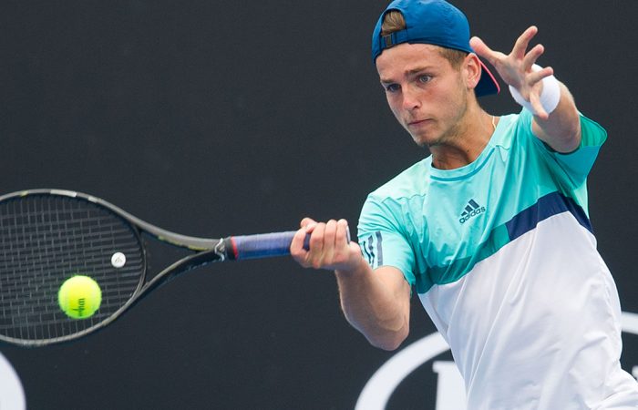 Lucas Vuradin Lucas Vuradin in action at the 18/u Australian Championships at Melbourne Park; Elizabeth Xue Bai