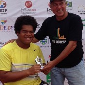 Keegan Oh-Chee (L) was runner up in the singles final at the DF Wheelchair Tennis Open in Brazil; Tennis Australia