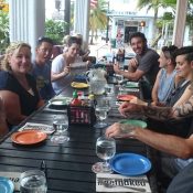 The Australian wheelchair team lunch in Miami ahead of the Rio Paralympics; Tennis Australia
