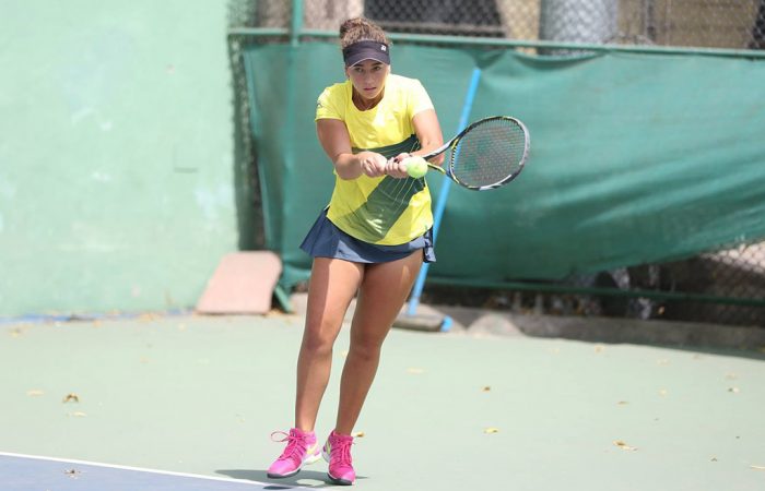 Jessica Zaviacic in action for Australia at the Junior Fed Cup Asia/Oceania Final Qualifying competition in New Delhi; photo credit Delhi Lawn Tennis Association Jessica Zaviacic in action for Australia at the Junior Fed Cup Asia/Oceania Final Qualifying competition in New Delhi; photo credit Delhi Lawn Tennis Association