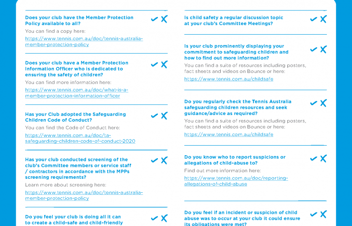 Club checklist