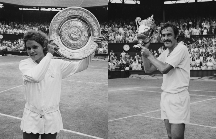 Goolagong and Newcombe, Wimbledon 1971 Evonne Goolagong and John Newcombe were crowned Wimlbedon singles champions in 1971; Getty Images